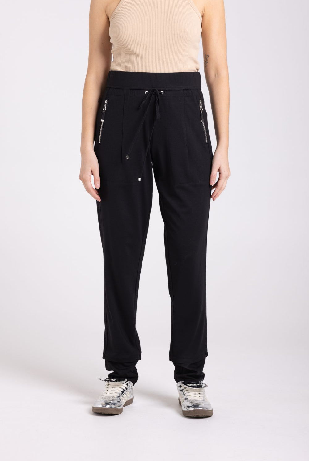 Two T's - Ponte Panelled Pant | Black - Pants - Silvermaple Boutique