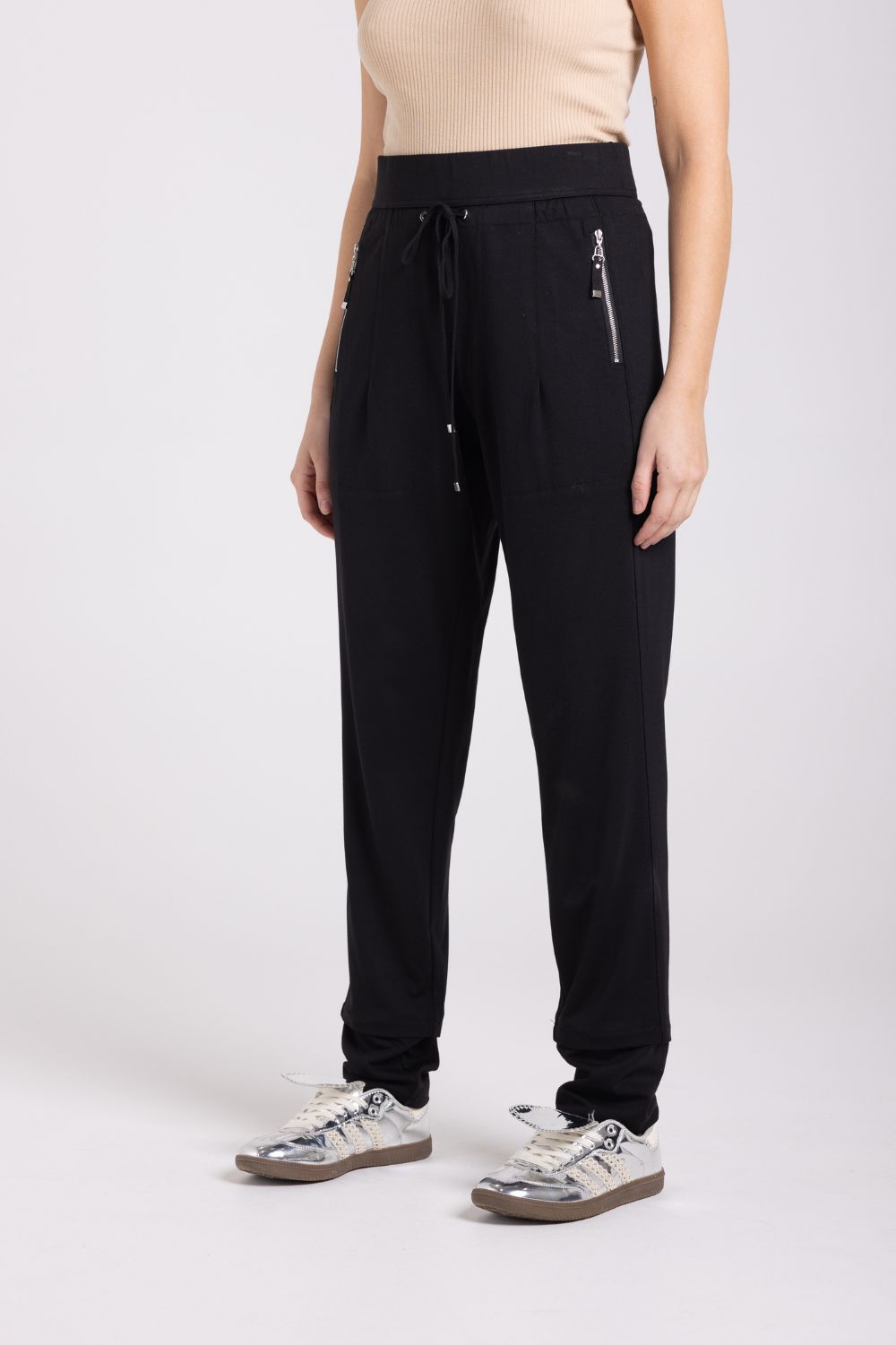 Two T's - Ponte Panelled Pant | Black - Pants - Silvermaple Boutique