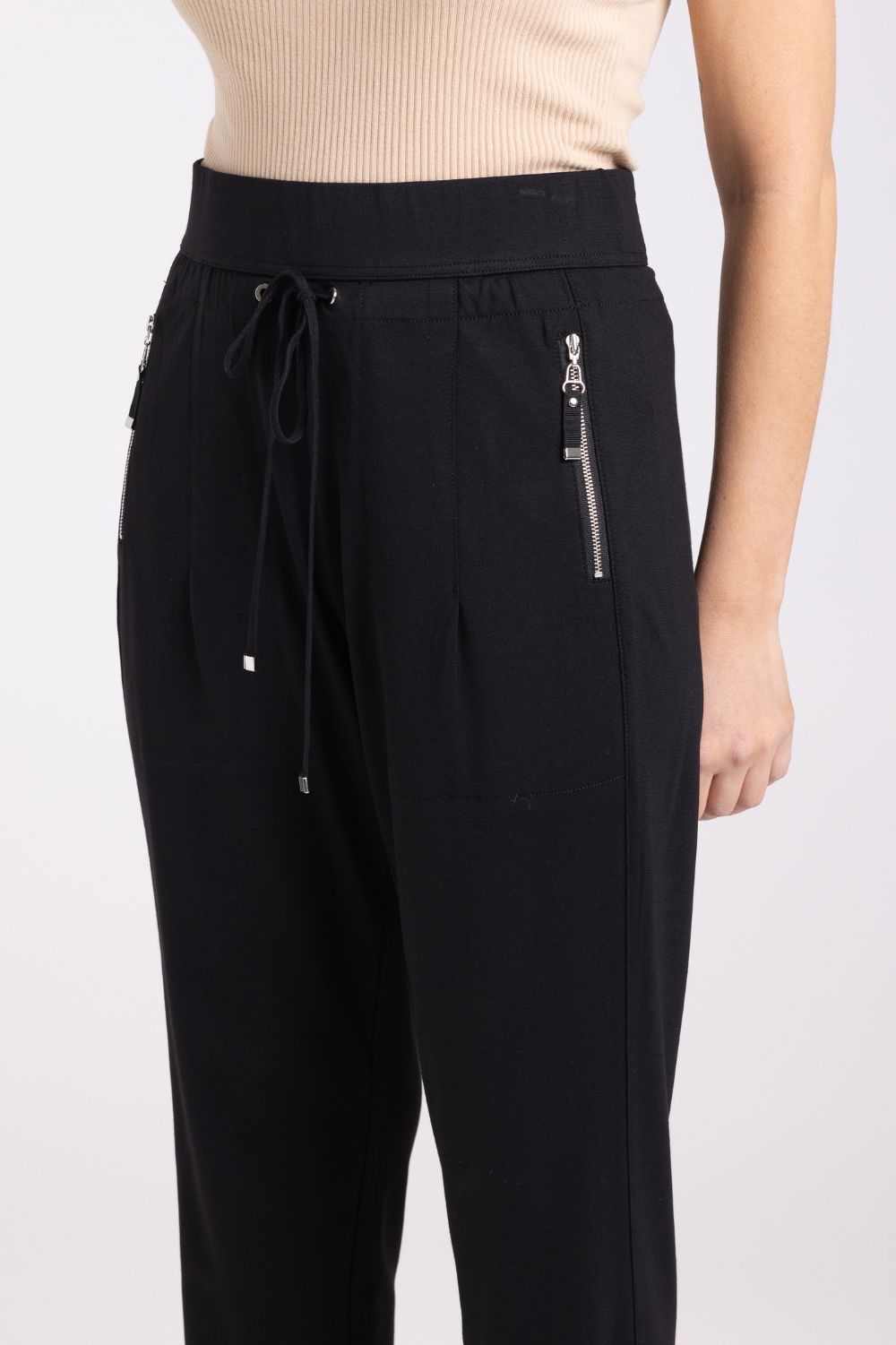Two T's - Ponte Panelled Pant | Black - Pants - Silvermaple Boutique