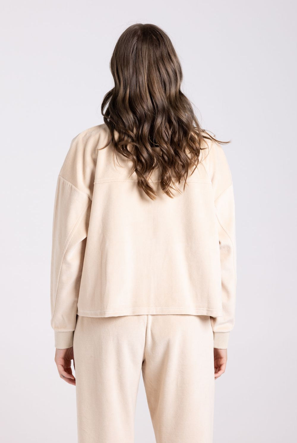 Two T's - Velour Jacket | Almond - Jacket - Silvermaple Boutique