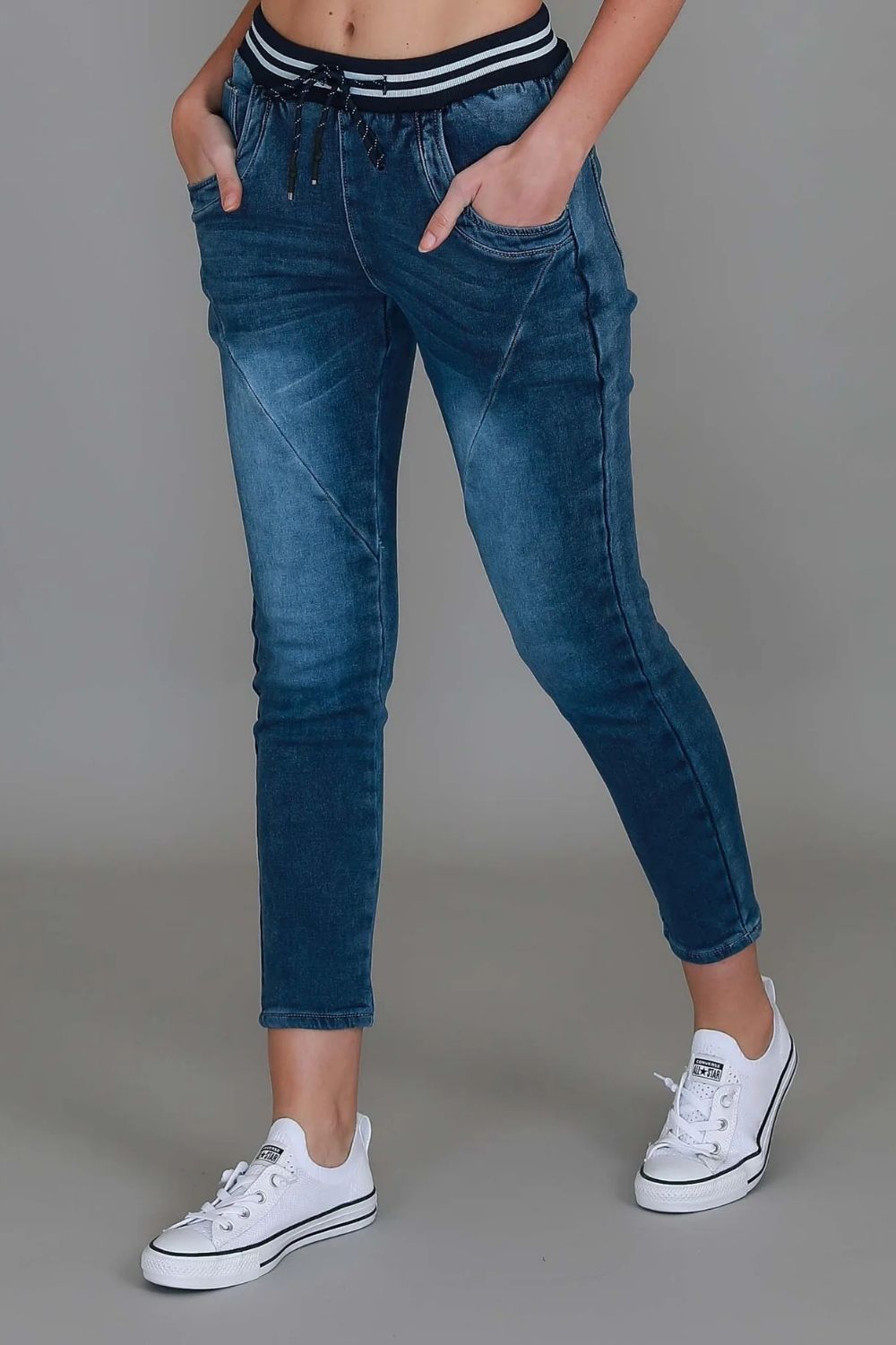 3rd Story The Label - Mia Jogger Jean | Denim Blue - Jogger - Silvermaple Boutique