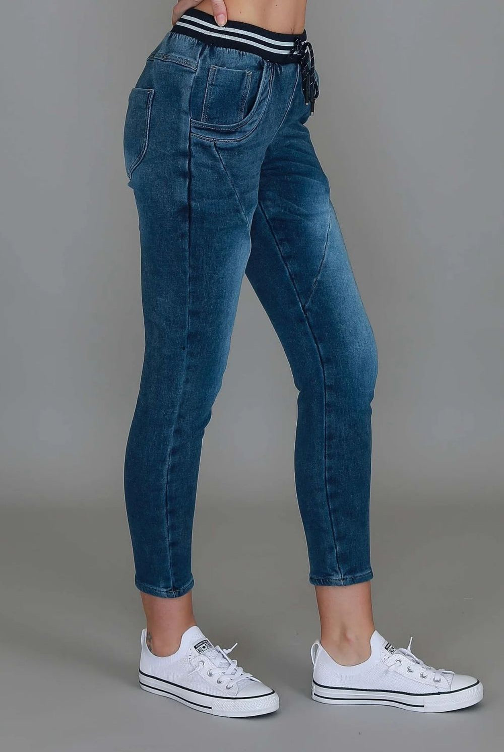 3rd Story The Label - Mia Jogger Jean | Denim Blue - Jogger - Silvermaple Boutique