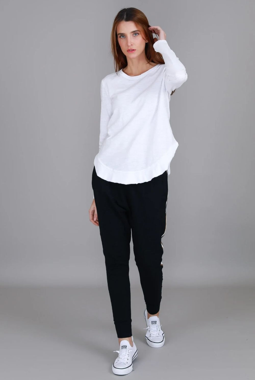 3rd Story The Label - Mosman Curved Hem Top | White - Top - Silvermaple Boutique