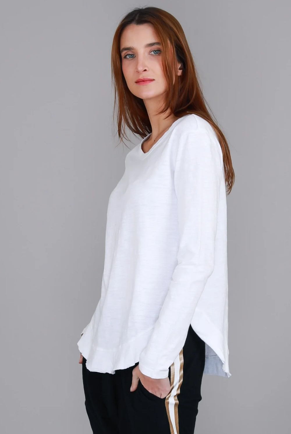 3rd Story The Label - Mosman Curved Hem Top | White - Top - Silvermaple Boutique