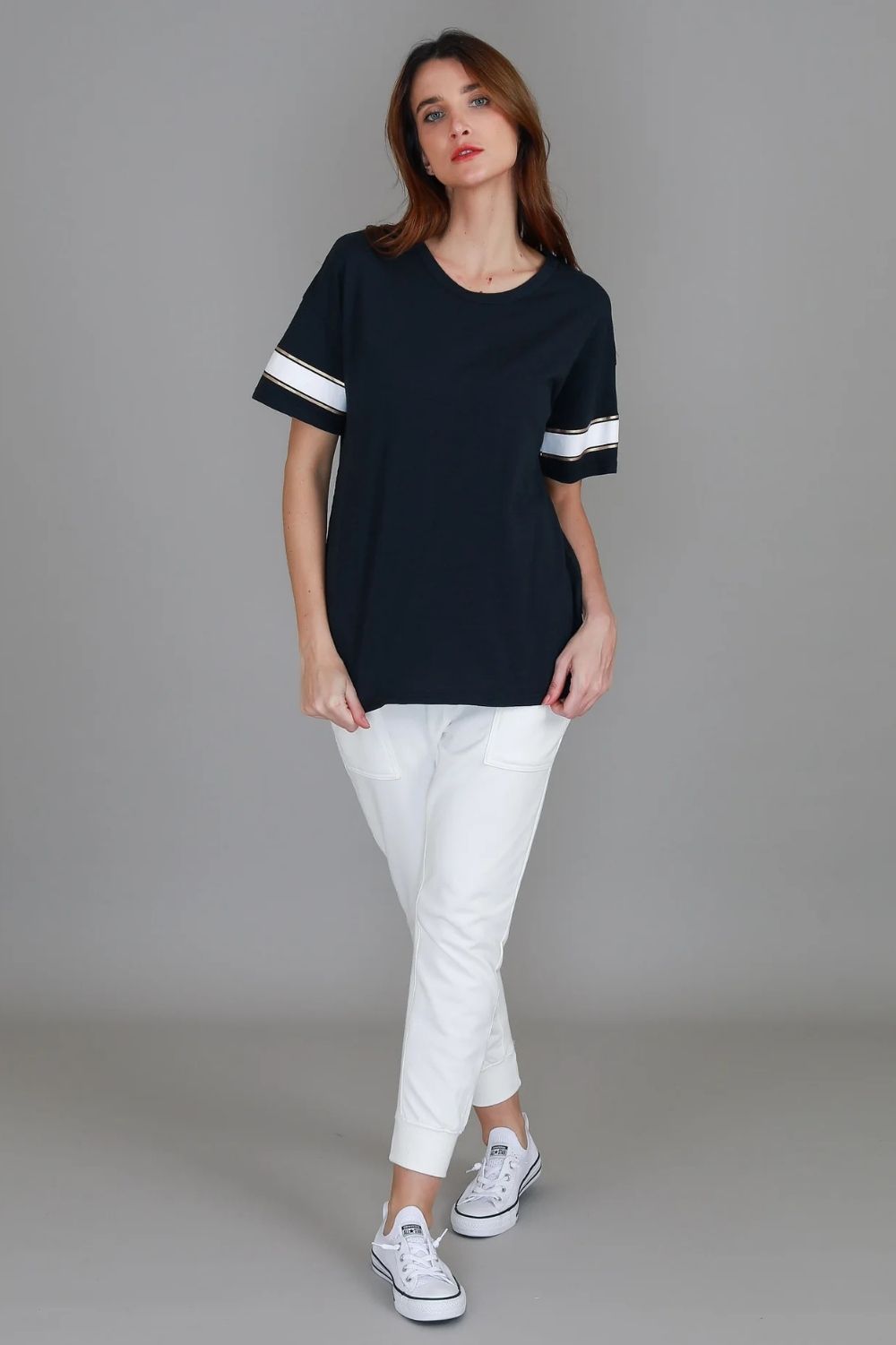 3rd Story The Label - Roselyn Band Tee | Ink - Top - Silvermaple Boutique