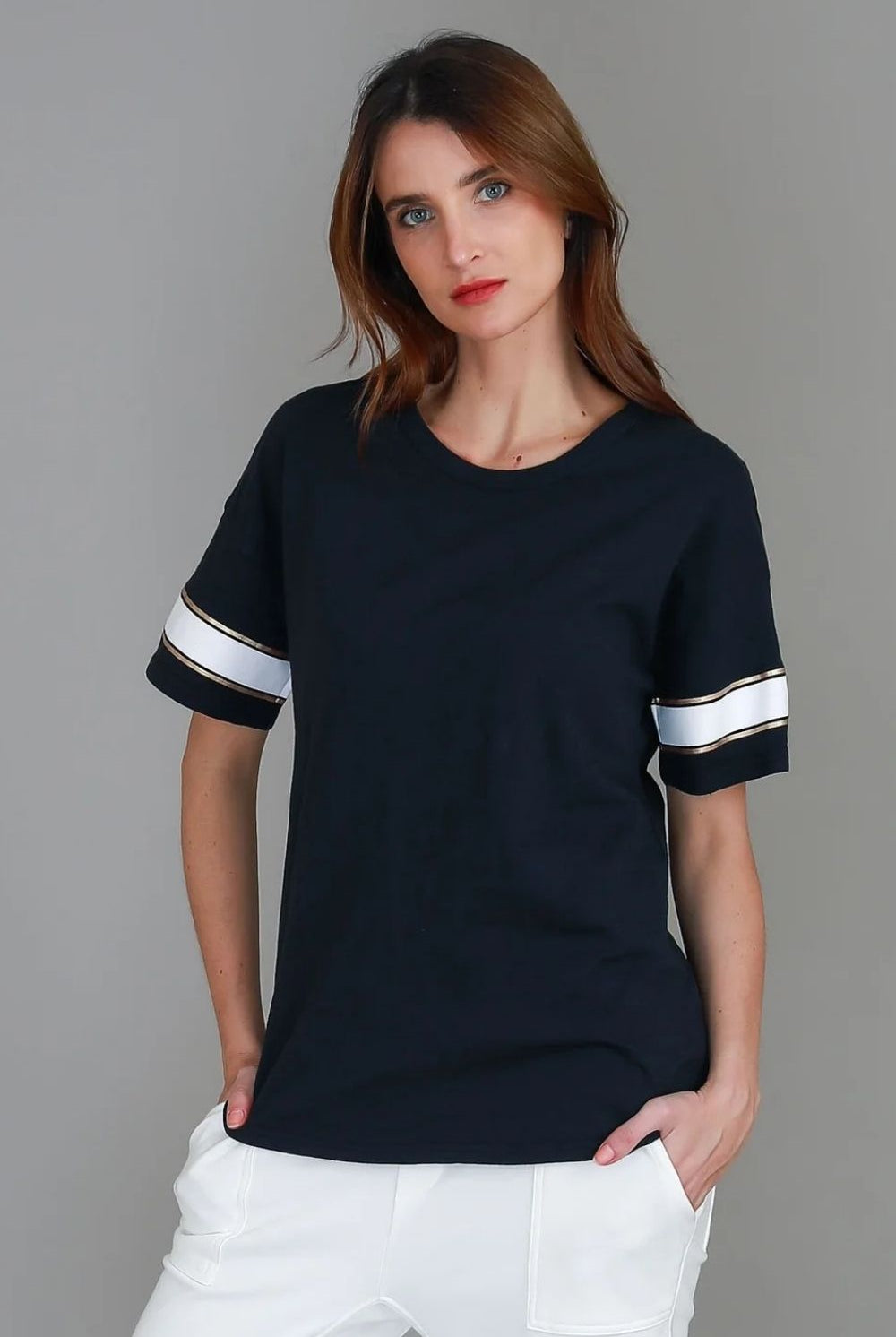 3rd Story The Label - Roselyn Band Tee | Ink - Top - Silvermaple Boutique