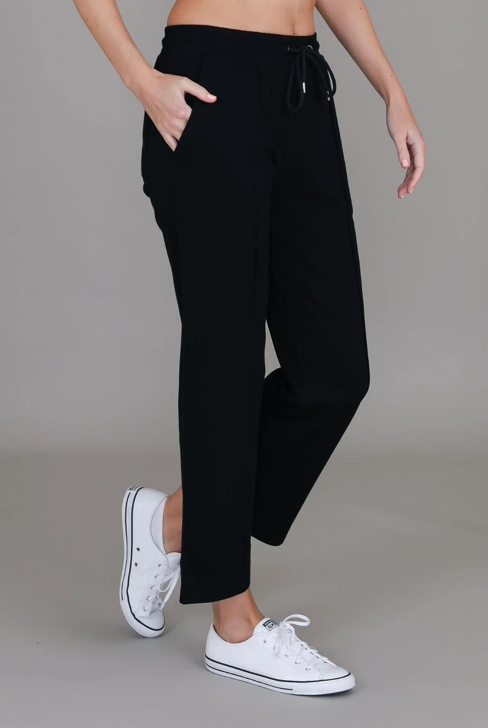 3rd Story The Label - Vermont Straight Leg Sweatpant | Black - Pants - Silvermaple Boutique