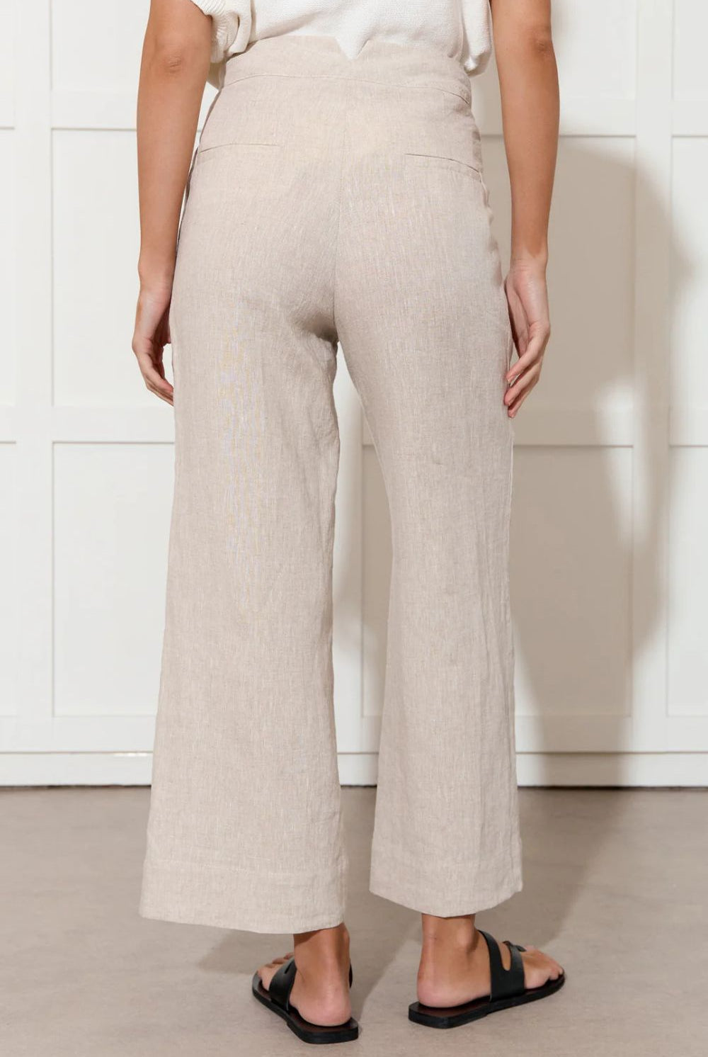 Adorne - Nisha Cropped Linen Pant | Natural - Pants - Silvermaple Boutique