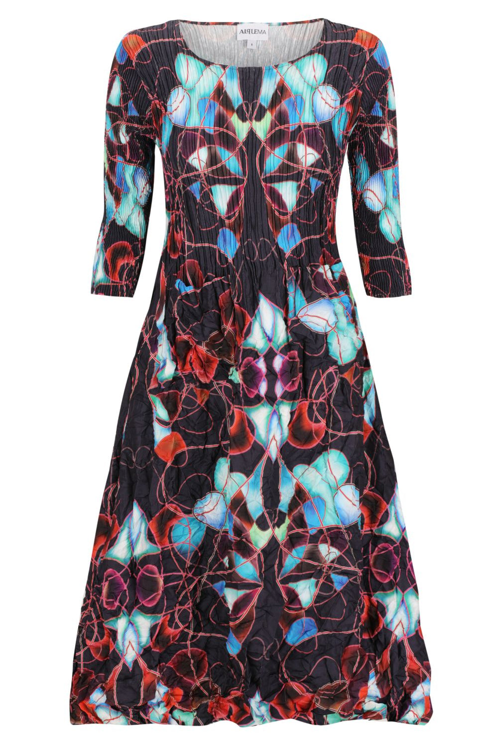 Alquema - Alquema 3/4 Sleeve Smash Pocket Dress | Kaleidoscope - Dress - Silvermaple Boutique