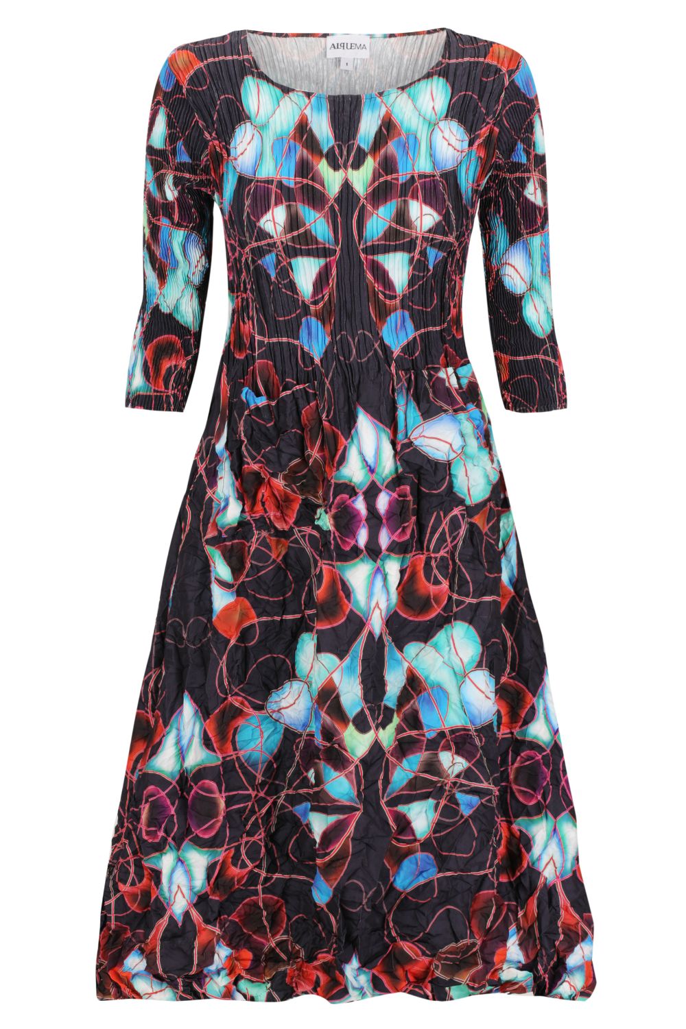 Alquema - Alquema 3/4 Sleeve Smash Pocket Dress | Kaleidoscope - Dress - Silvermaple Boutique