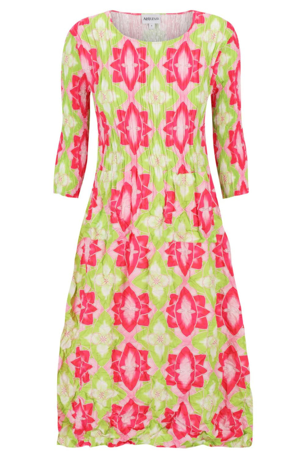 Alquema - Alquema 3/4 Sleeve Smash Pocket Dress | Protea - - Silvermaple Boutique