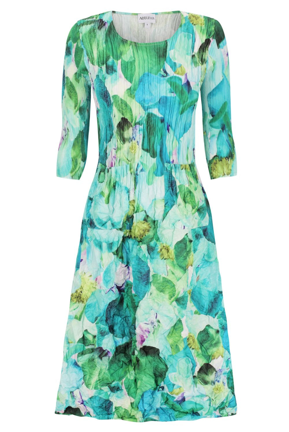 Alquema - 3/4 Sleeve Smash Pocket Dress | Garden Sweet Pea - Dress - Silvermaple Boutique