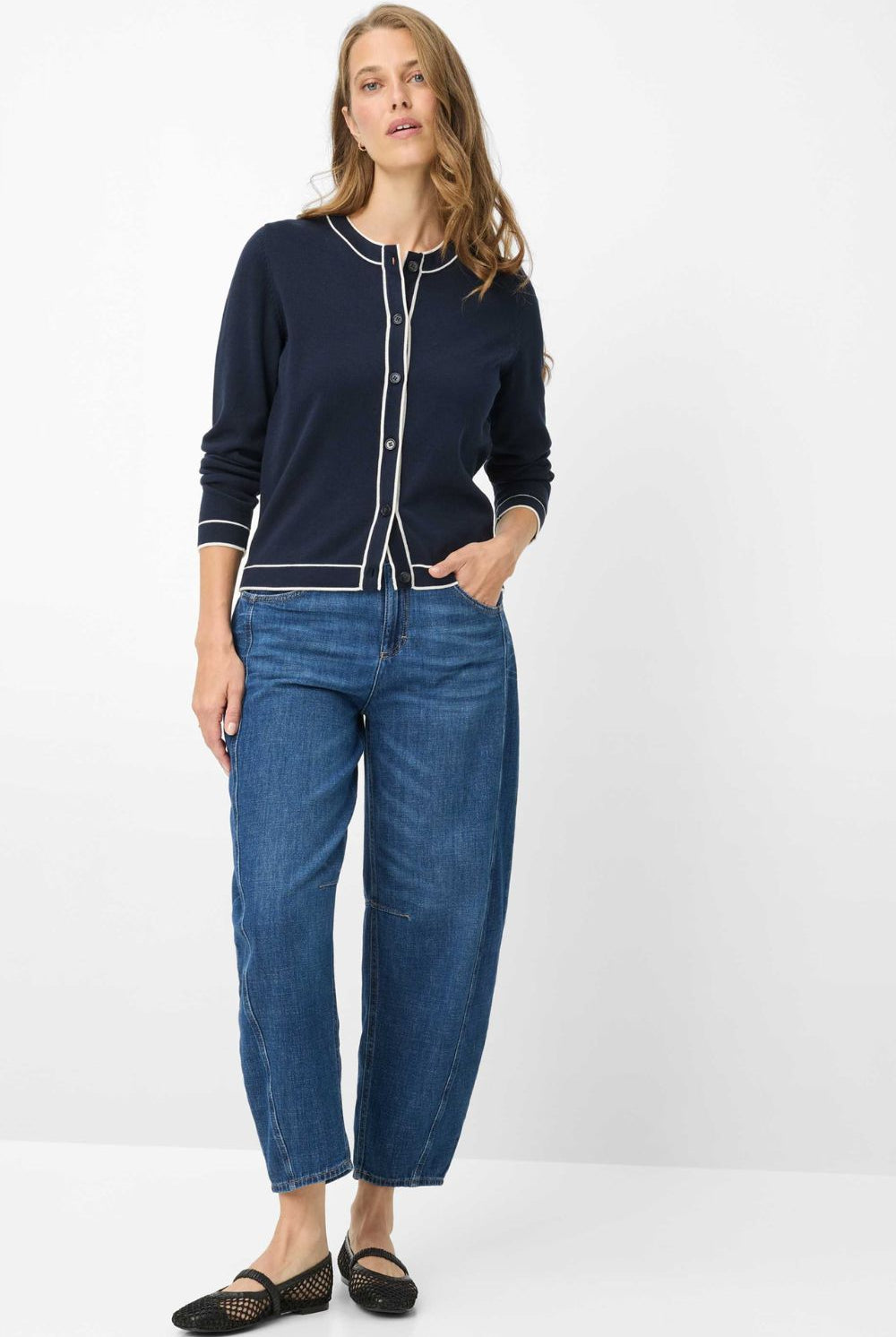 Brax - Brax Ann Cardigan | Navy - Cardigan - Silvermaple Boutique