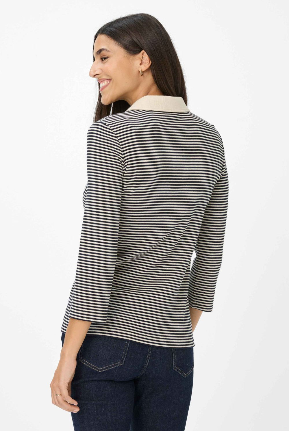 Brax - Brax Cleo Top | Navy Stripe - Top - Silvermaple Boutique