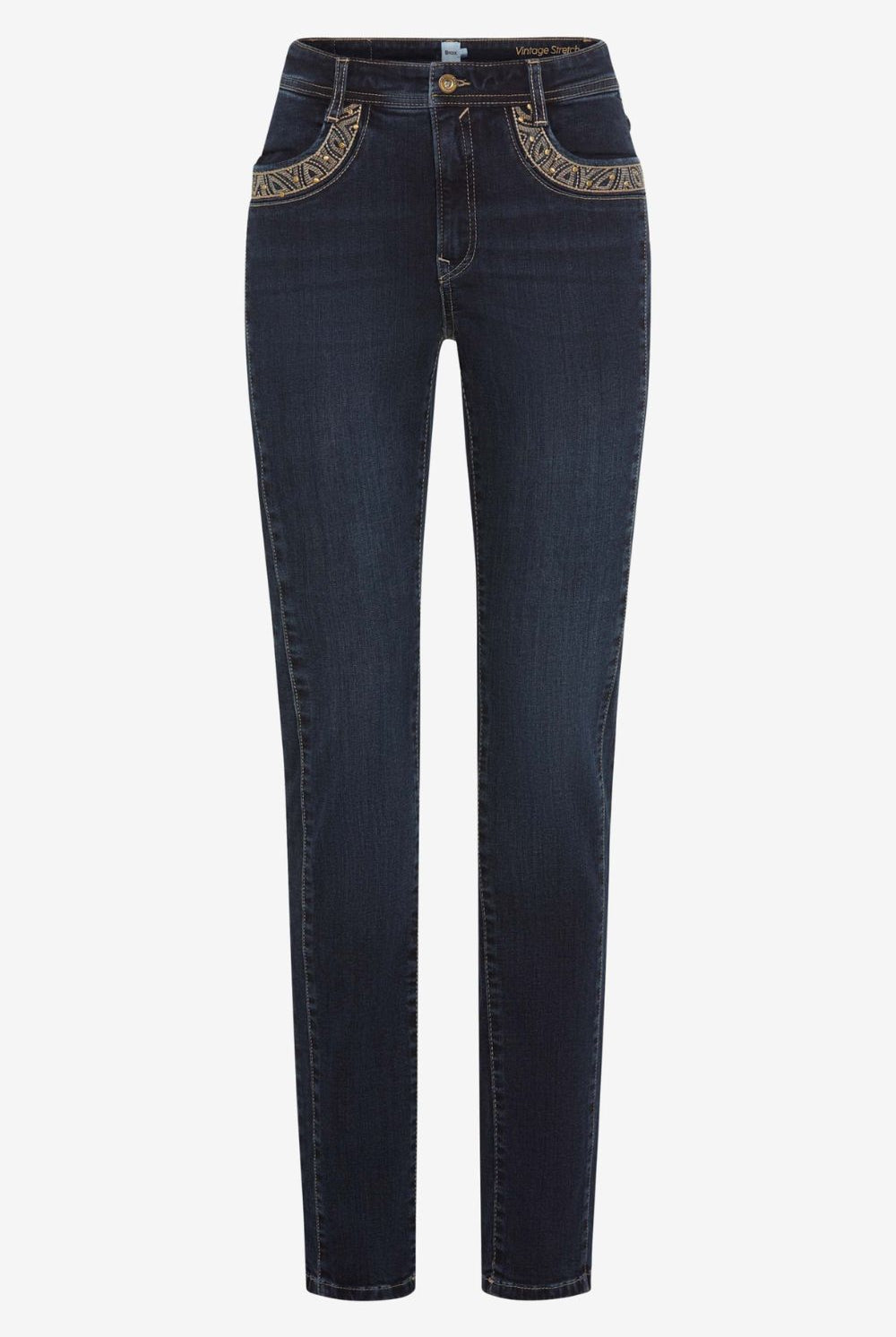 Brax - Brax Mary 5 Pocket Jean | Used Blue Black - Jeans - Silvermaple Boutique