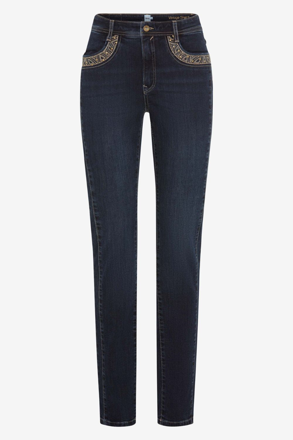 Brax - Brax Mary 5 Pocket Jean | Used Blue Black - Jeans - Silvermaple Boutique