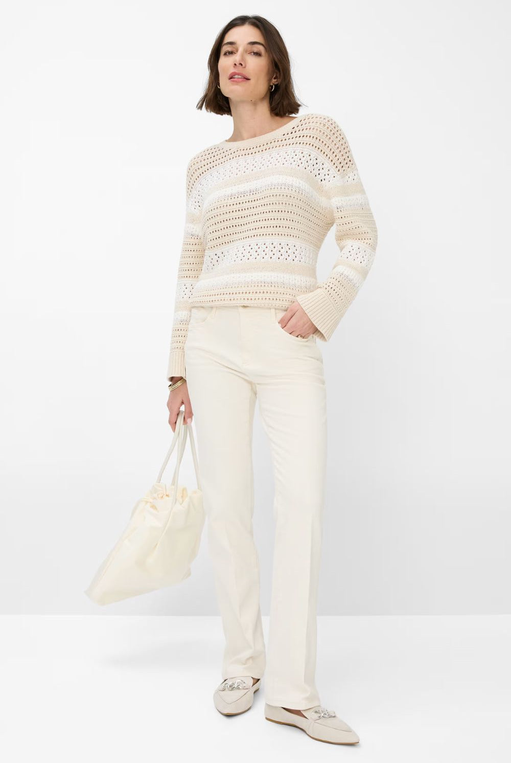 Brax - Mary 5 Pocket Jeans | Eggshell - Jeans - Silvermaple Boutique