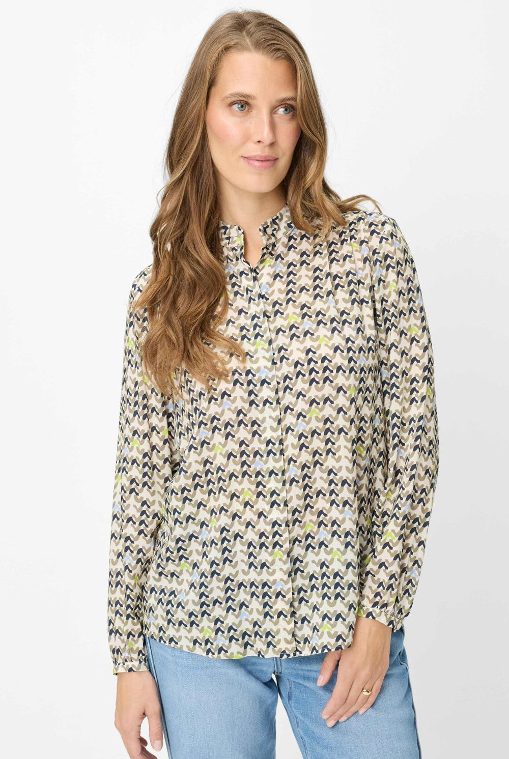 Brax - Brax Vivi Blouse | Faded Khaki - Blouse - Silvermaple Boutique