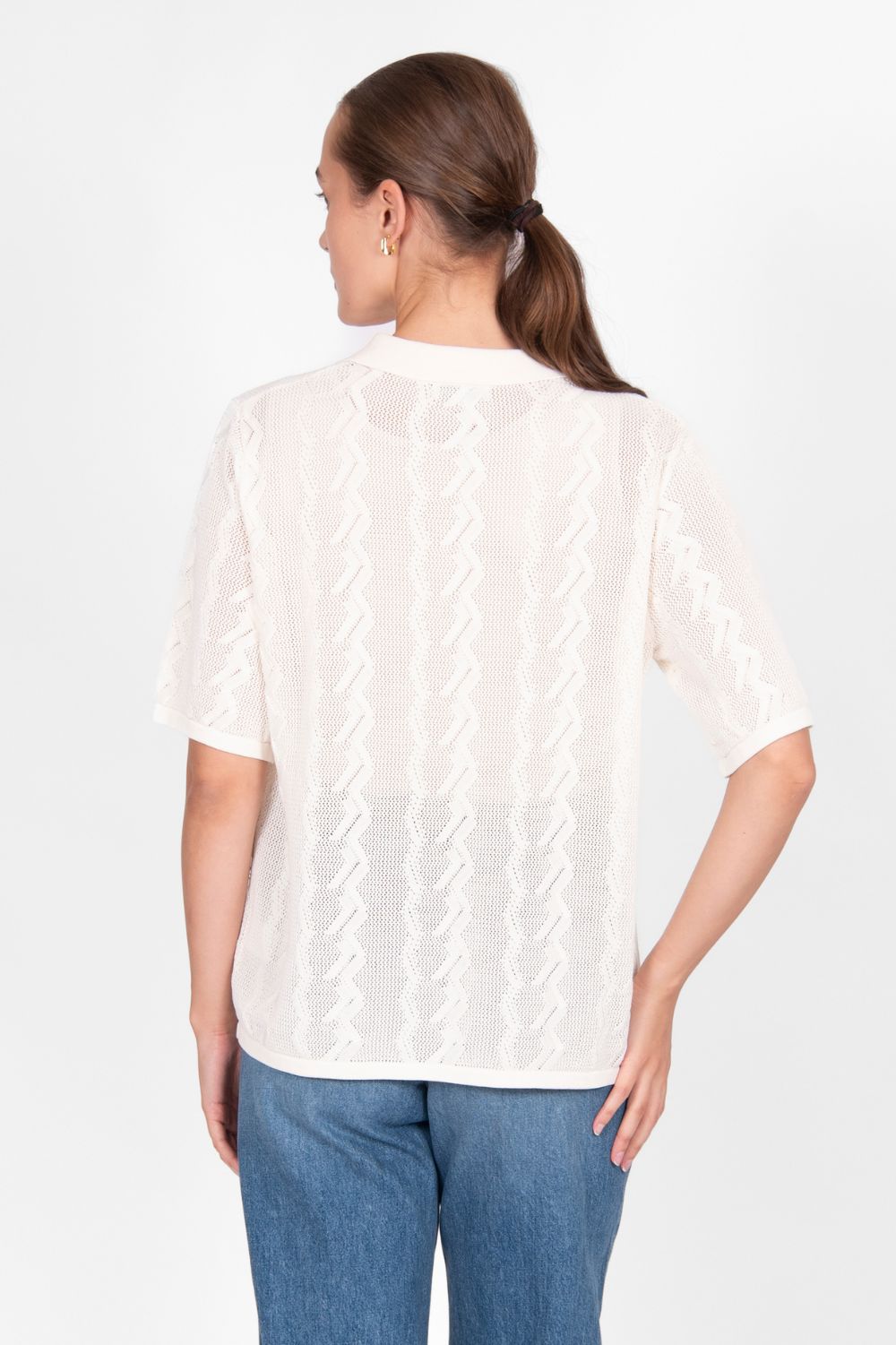 Bridge & Lord - Bridge & Lord Breezy Polo | Cream - Knitwear - Silvermaple Boutique