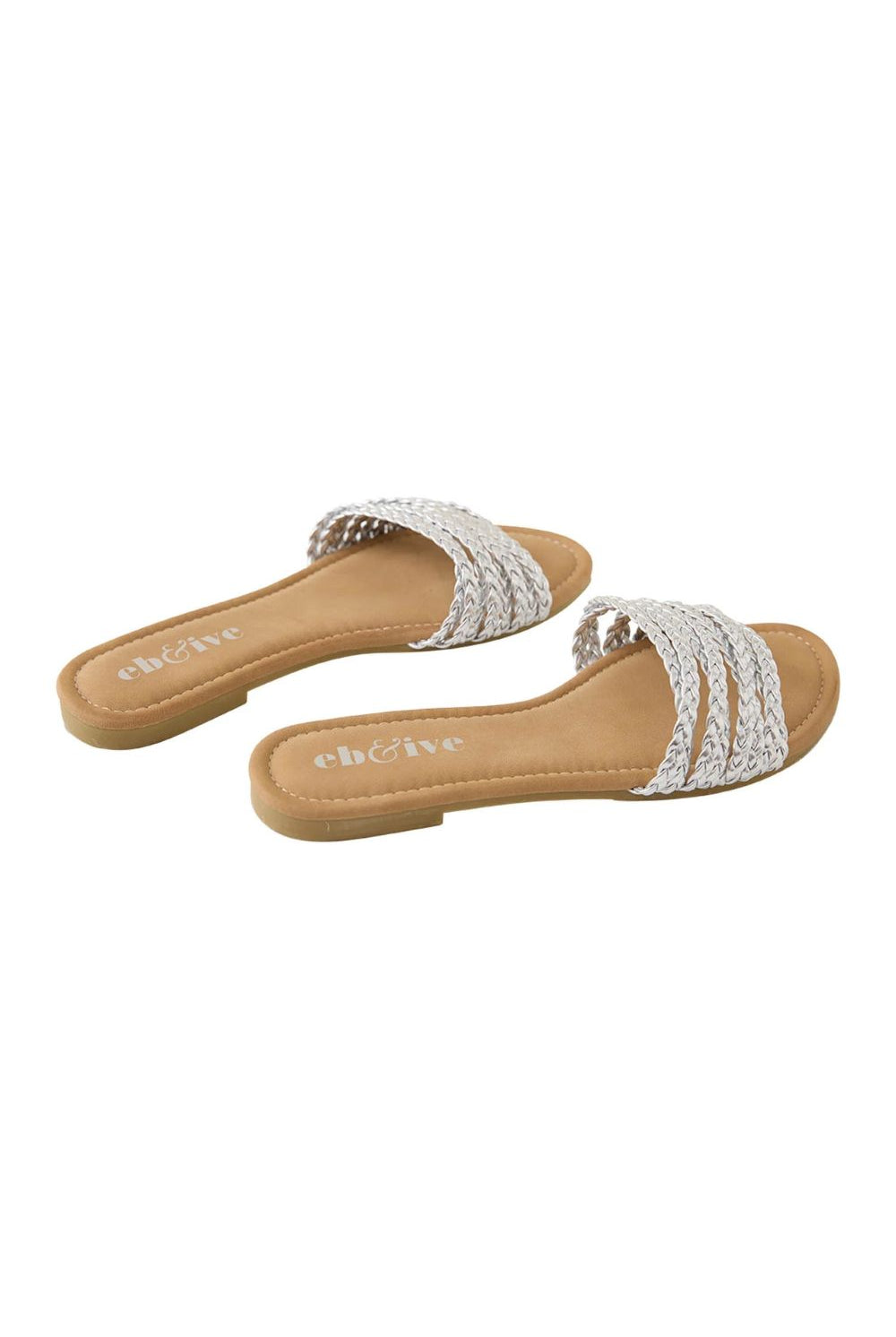 Eb&Ive - Eb&Ive Miramar Plaited Sandal | Silver - Sandals - Silvermaple Boutique