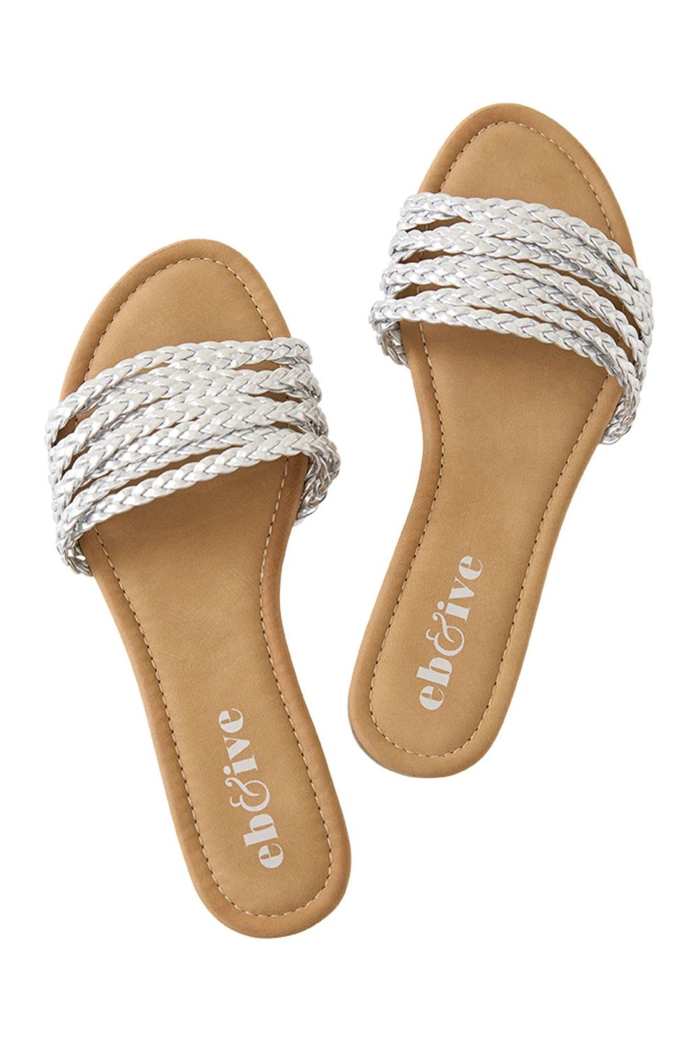 Eb&Ive - Eb&Ive Miramar Plaited Sandal | Silver - Sandals - Silvermaple Boutique