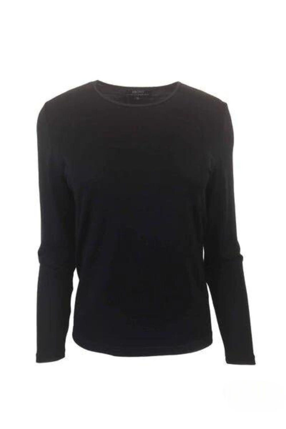 Ebony - Satin Trim Crew Neck | Black - Top - Silvermaple Boutique