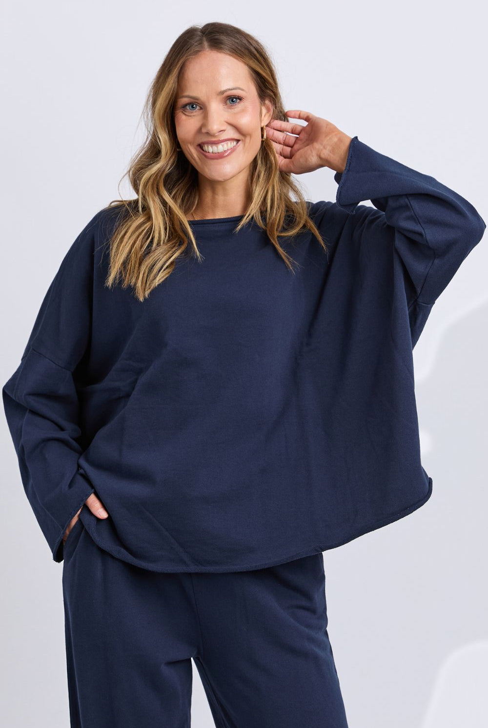 Elm Lifestyle - Gab L/S Sweat | Dark Sapphire - Jumper - Silvermaple Boutique