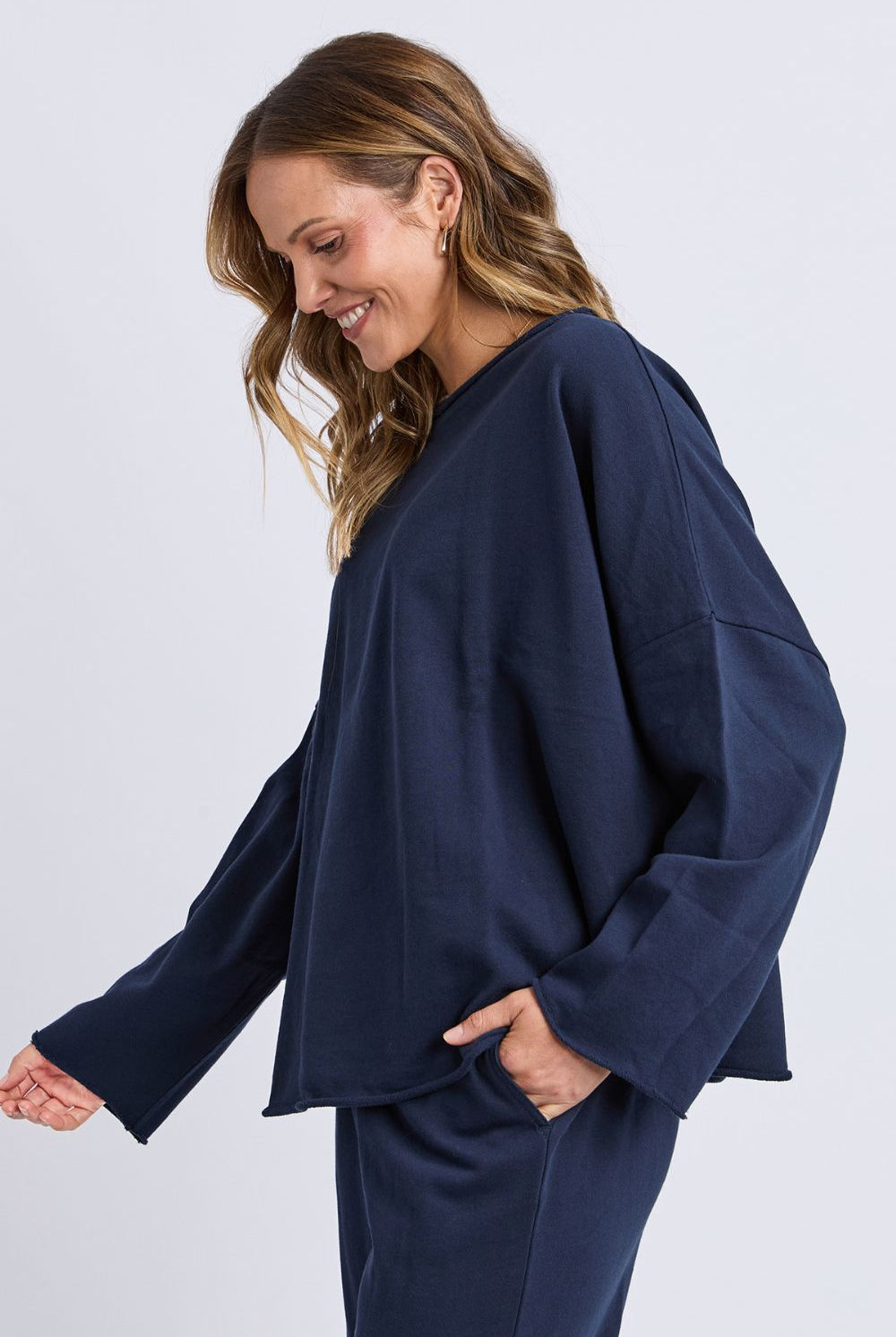 Elm Lifestyle - Gab L/S Sweat | Dark Sapphire - Jumper - Silvermaple Boutique