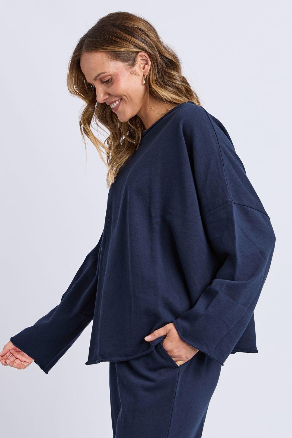 Elm Lifestyle - Gab L/S Sweat | Dark Sapphire - Jumper - Silvermaple Boutique