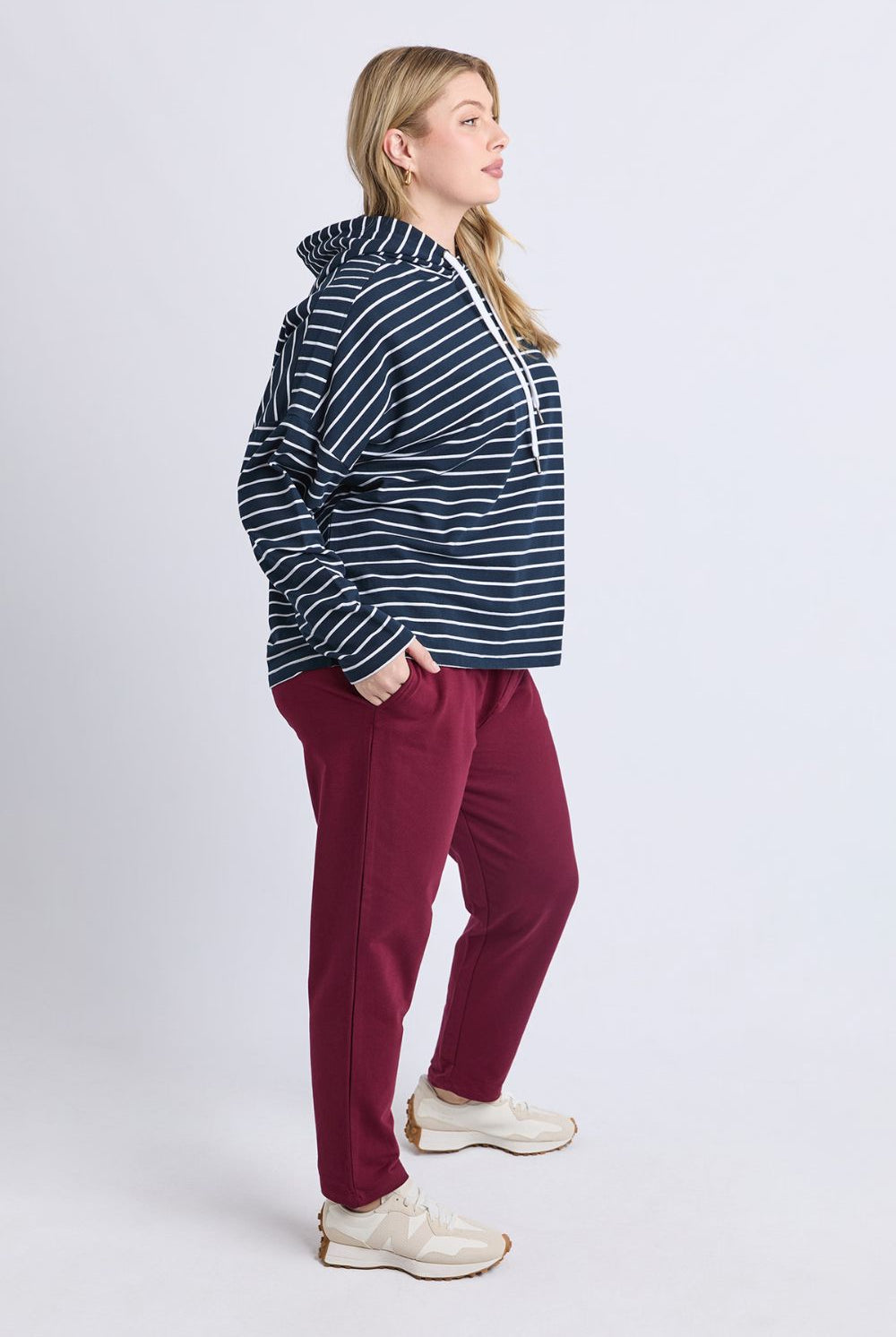 Elm Lifestyle - Rhea Hoodie | Navy/White Stripe - Jumper - Silvermaple Boutique