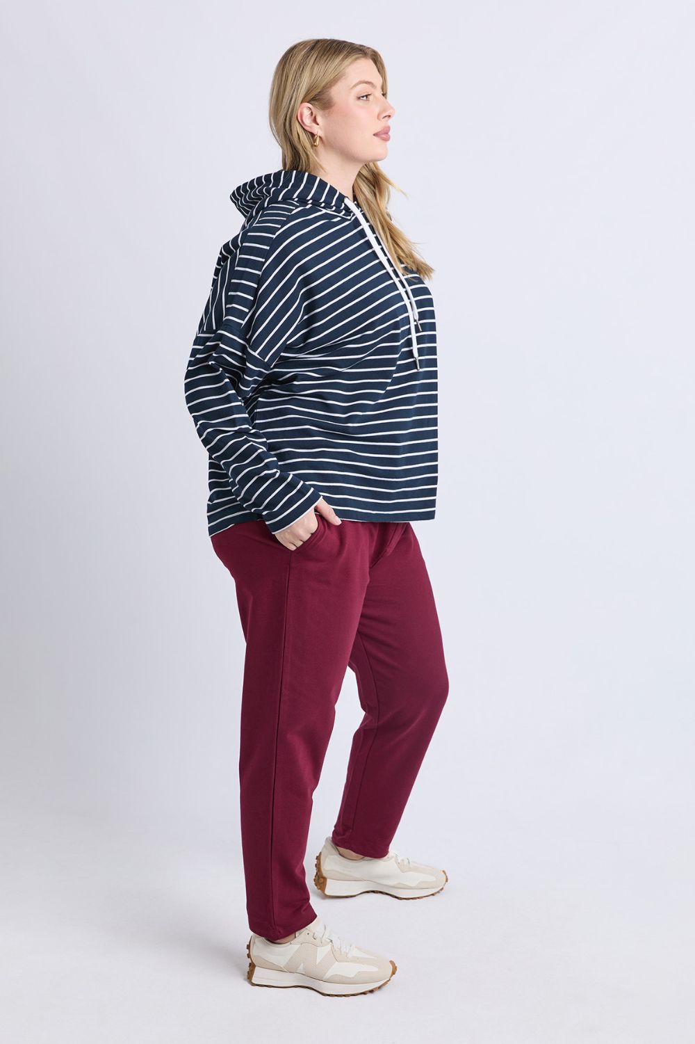 Elm Lifestyle - Rhea Hoodie | Navy/White Stripe - Jumper - Silvermaple Boutique