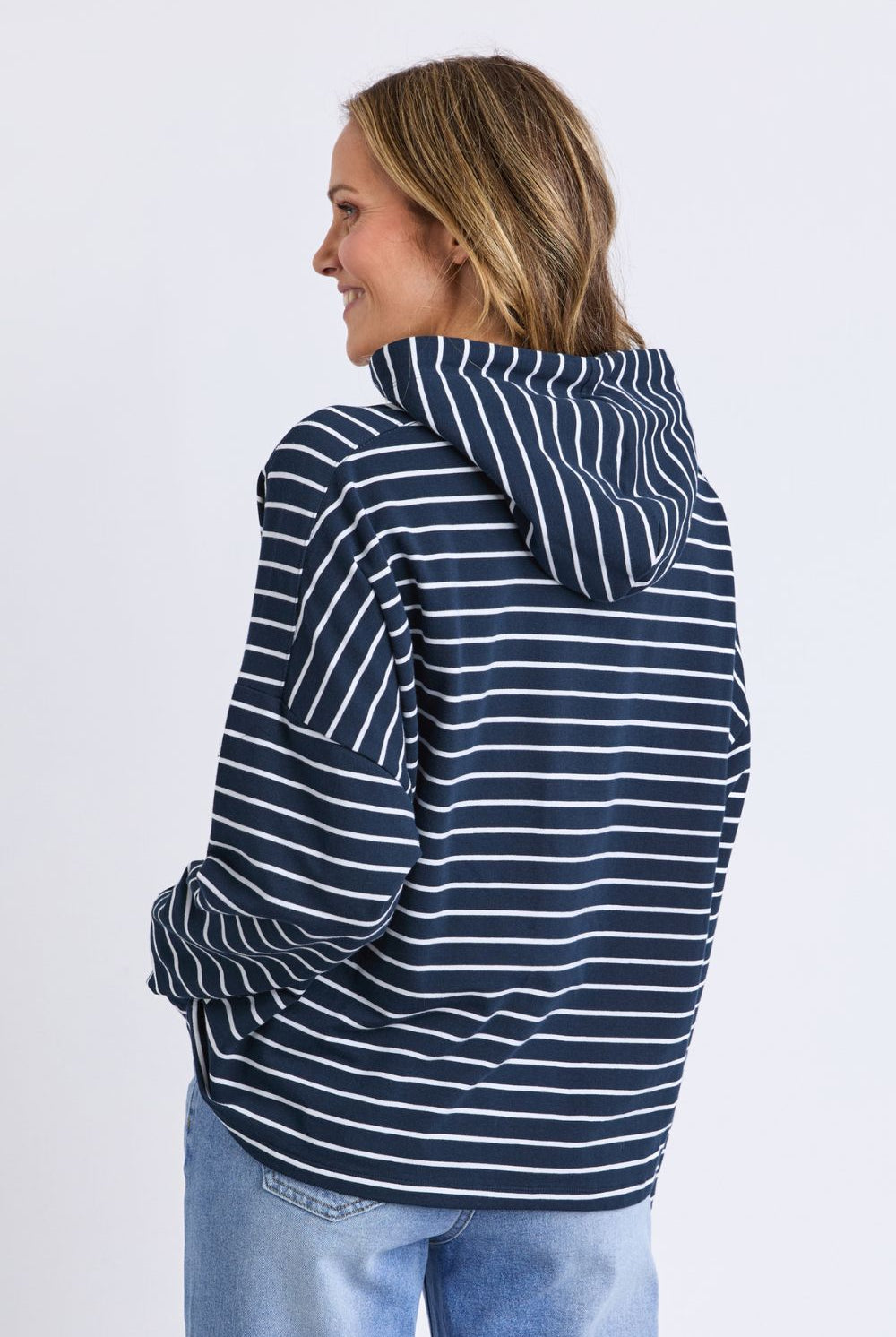 Elm Lifestyle - Rhea Hoodie | Navy/White Stripe - Jumper - Silvermaple Boutique