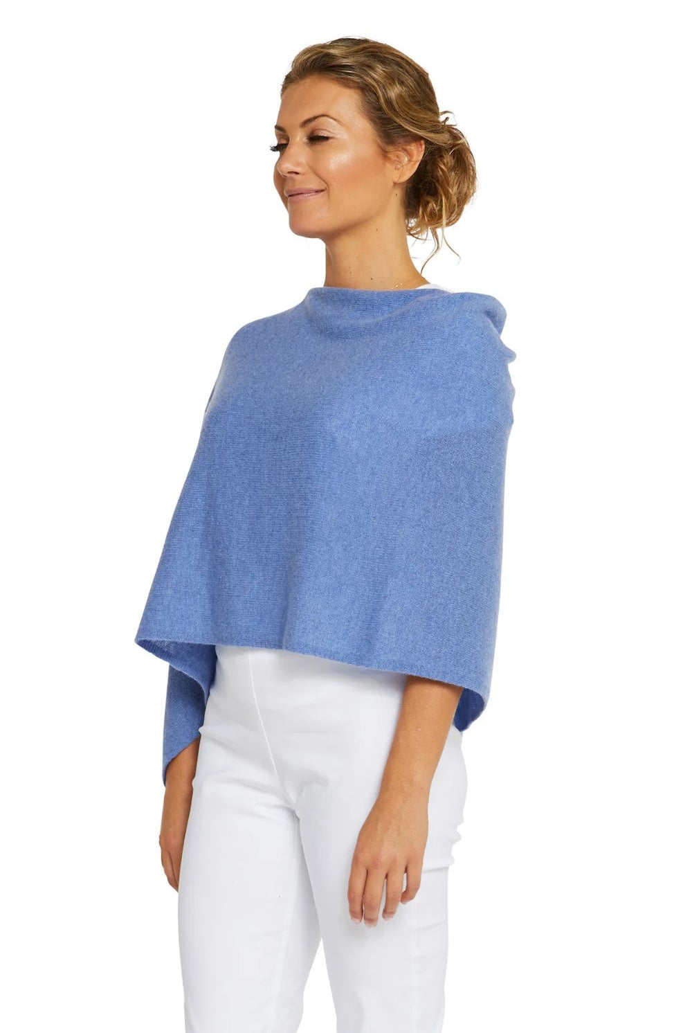Esperance & Co - Cashmere Topper | Cornflower Blue - Scarves & Wraps - Silvermaple Boutique