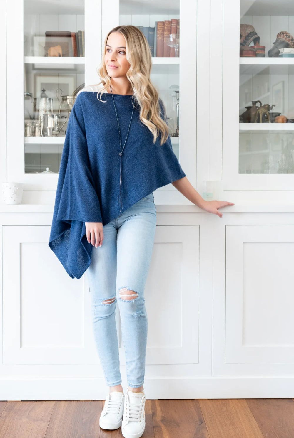 Esperance & Co - Cashmere Topper | Denim - Scarves & Wraps - Silvermaple Boutique