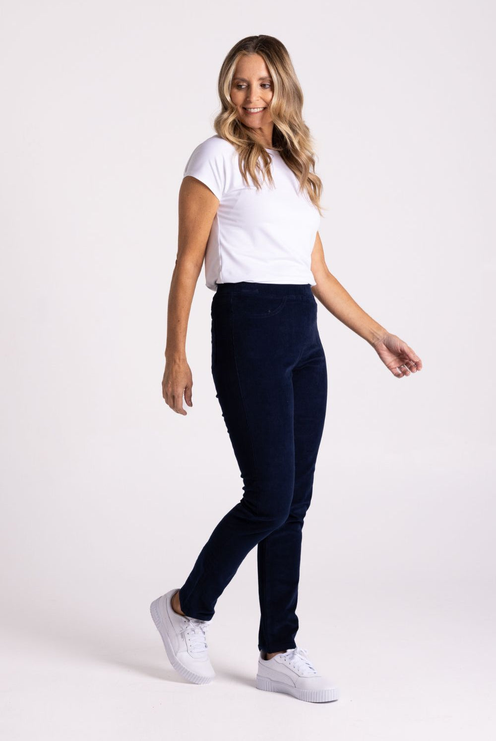 Silvermaple Collection - Eva Cord Pant | Navy - Pants - Silvermaple Boutique