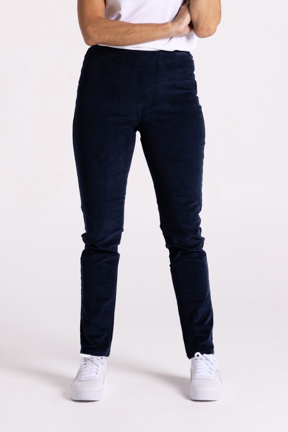 Silvermaple Collection - Eva Cord Pant | Navy - Pants - Silvermaple Boutique