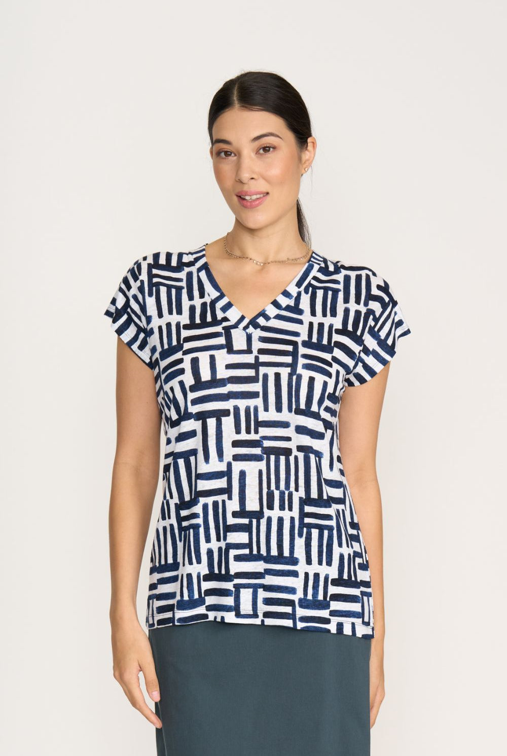 FOIL - FOIL Buttons Up Top | Block & Roll - Top - Silvermaple Boutique