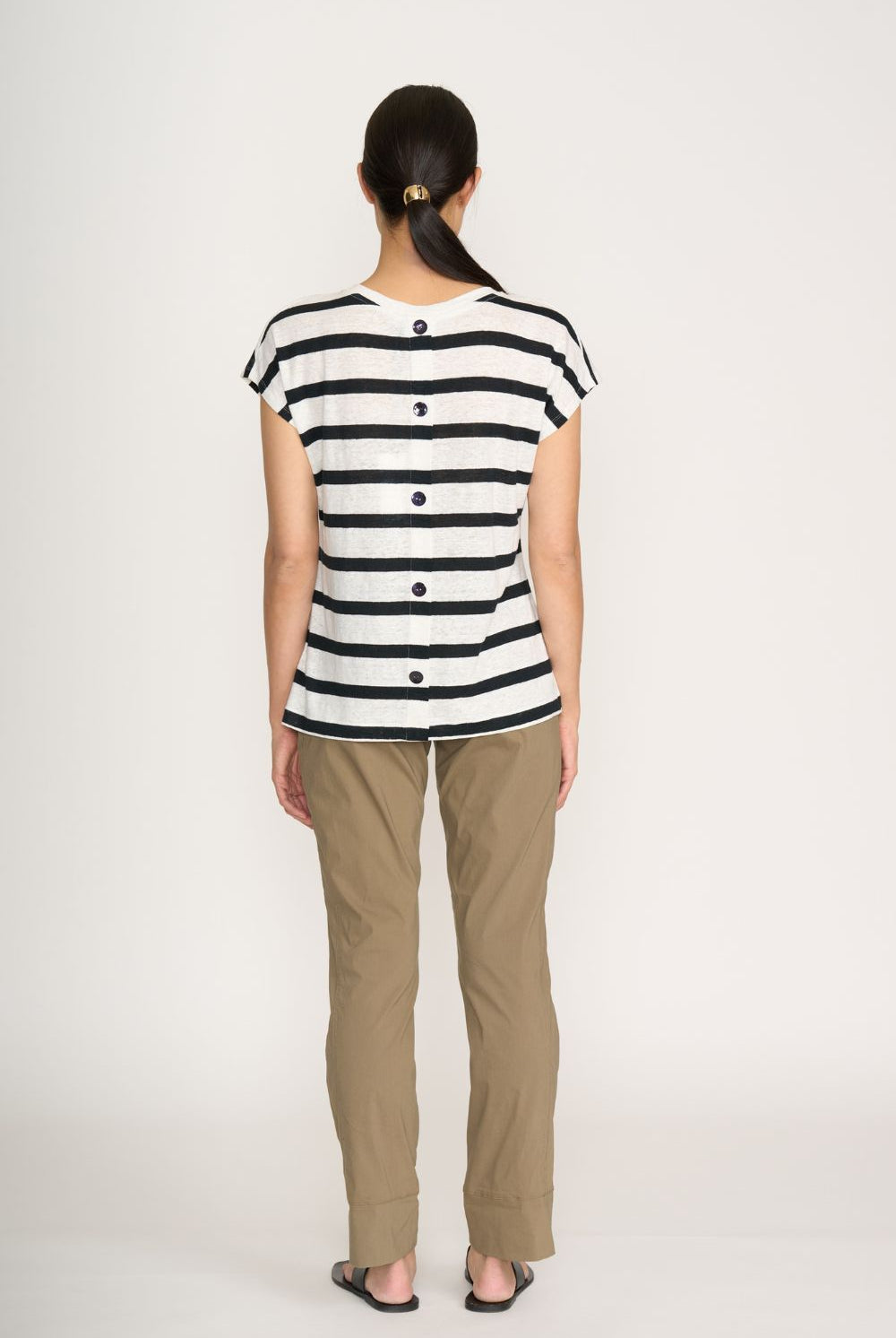 FOIL - FOIL Buttons Up Top | Stripe - Top - Silvermaple Boutique