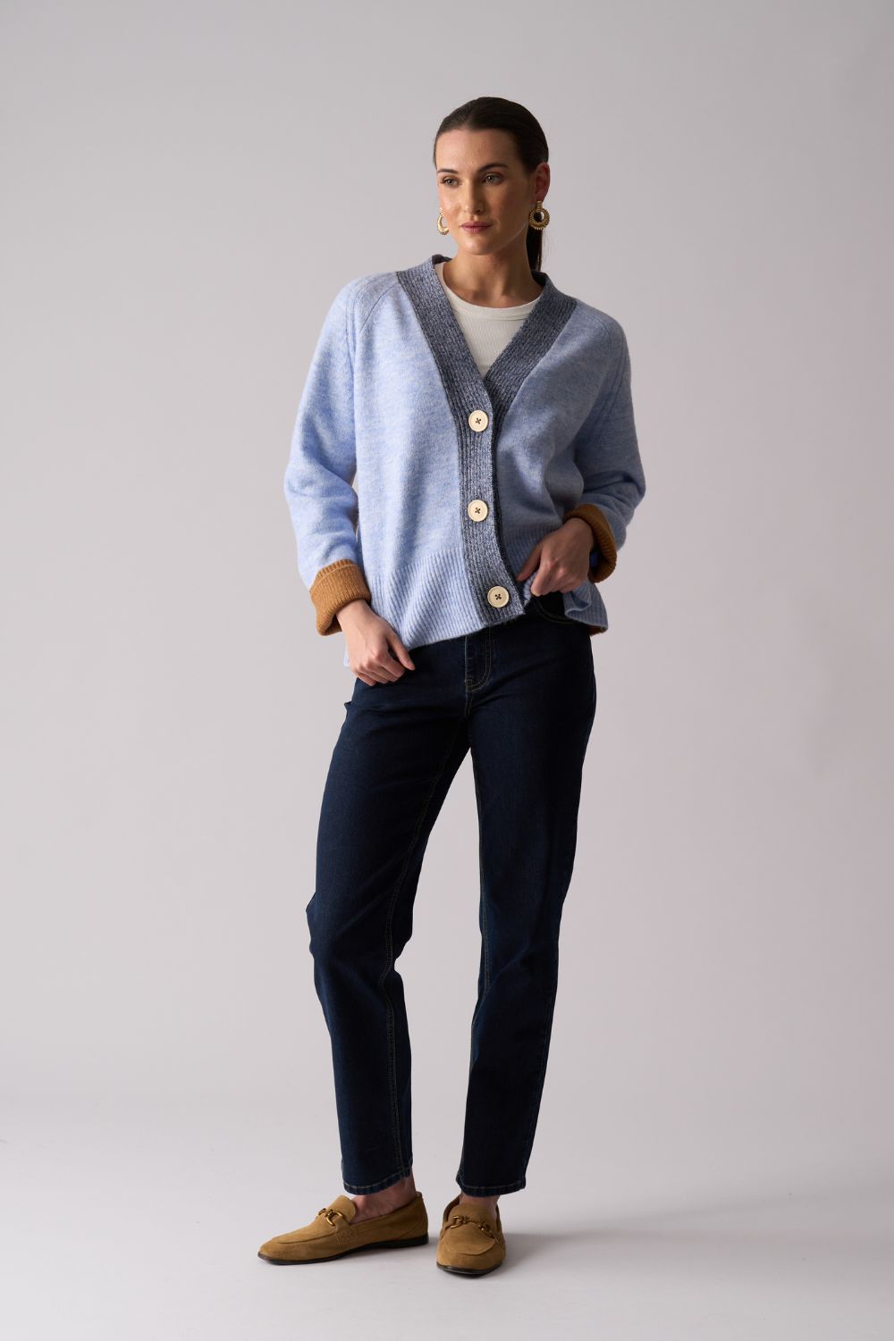 FOIL - FOIL Plush Love Cardi | Blue Combo - Cardigan - Silvermaple Boutique