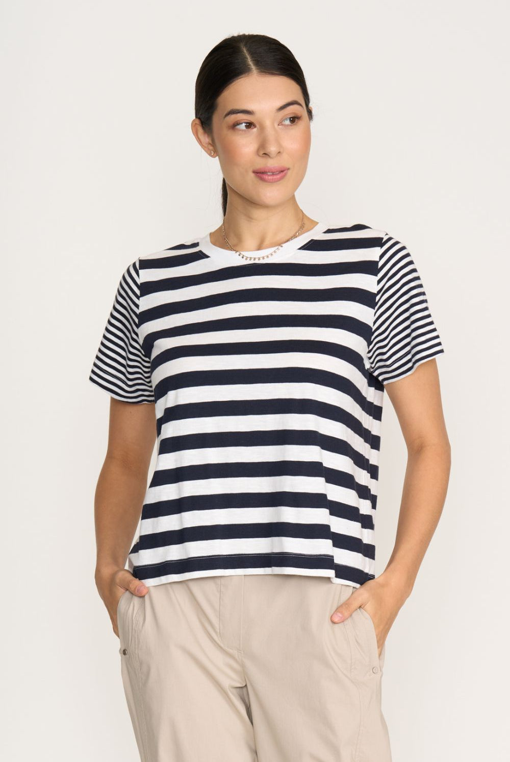 FOIL - FOIL Stripe Hype Tee | Stripe Mix - Top - Silvermaple Boutique