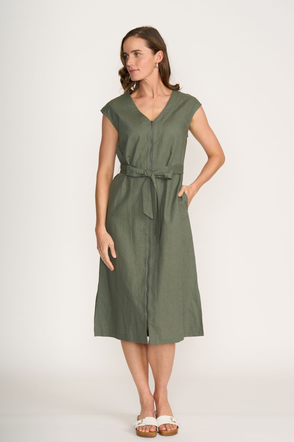 FOIL - FOIL You Little Zipper Dress | Sage - Dress - Silvermaple Boutique