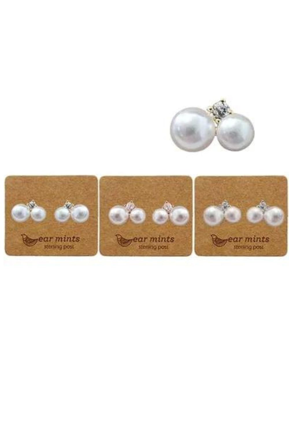 Fabienne - Cubic Pearl Earring | Cream - Jewellery - Silvermaple Boutique