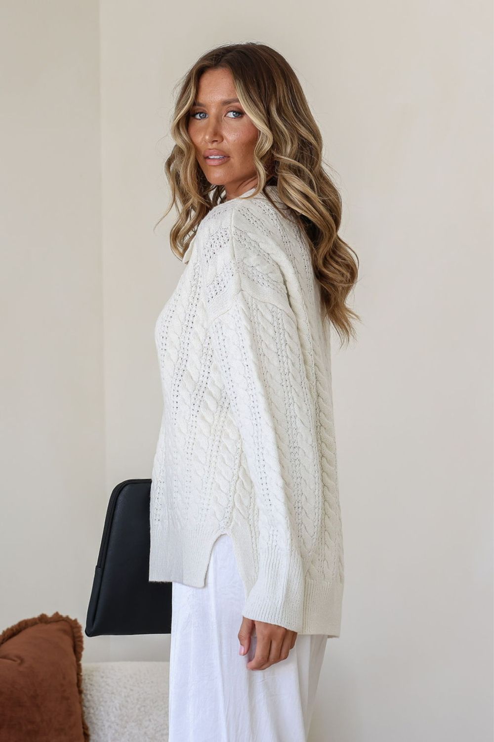 Fashion Curated - Ashbury Cable Knit | Cream - Knitwear - Silvermaple Boutique