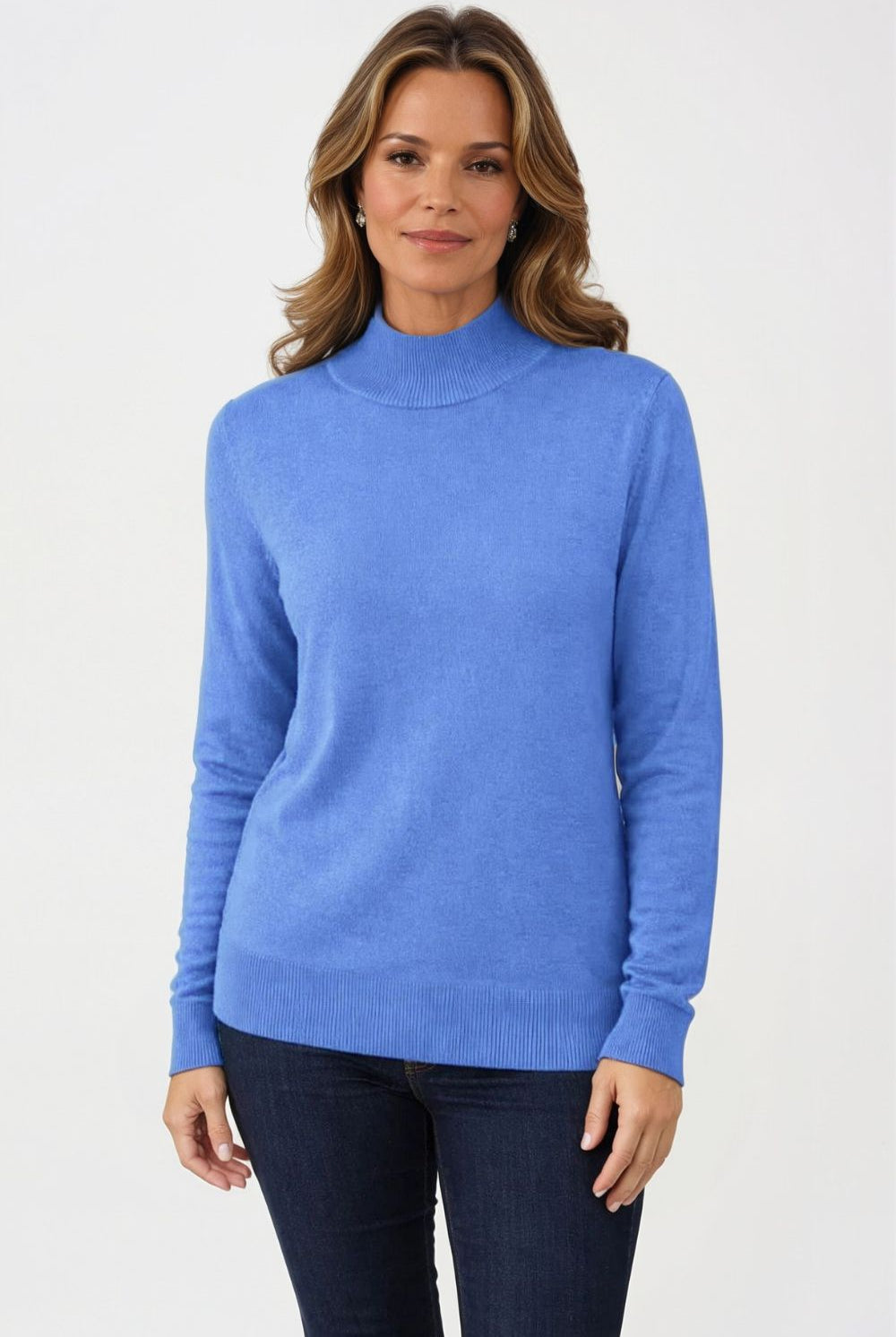 Fashion Curated - Ashley Turtle Neck Knit | Wedgewood - Knitwear - Silvermaple Boutique