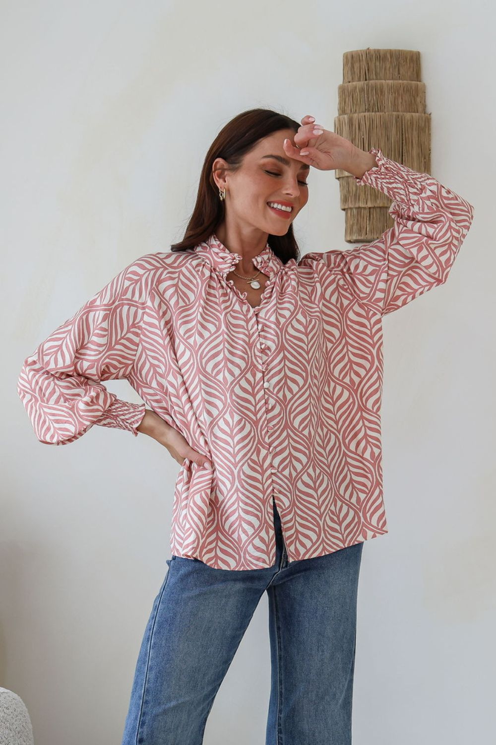 Fashion Curated - Barcelona Pastel Vine Top | Blush - Top - Silvermaple Boutique