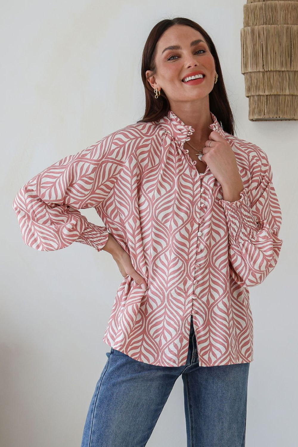 Fashion Curated - Barcelona Pastel Vine Top | Blush - Top - Silvermaple Boutique