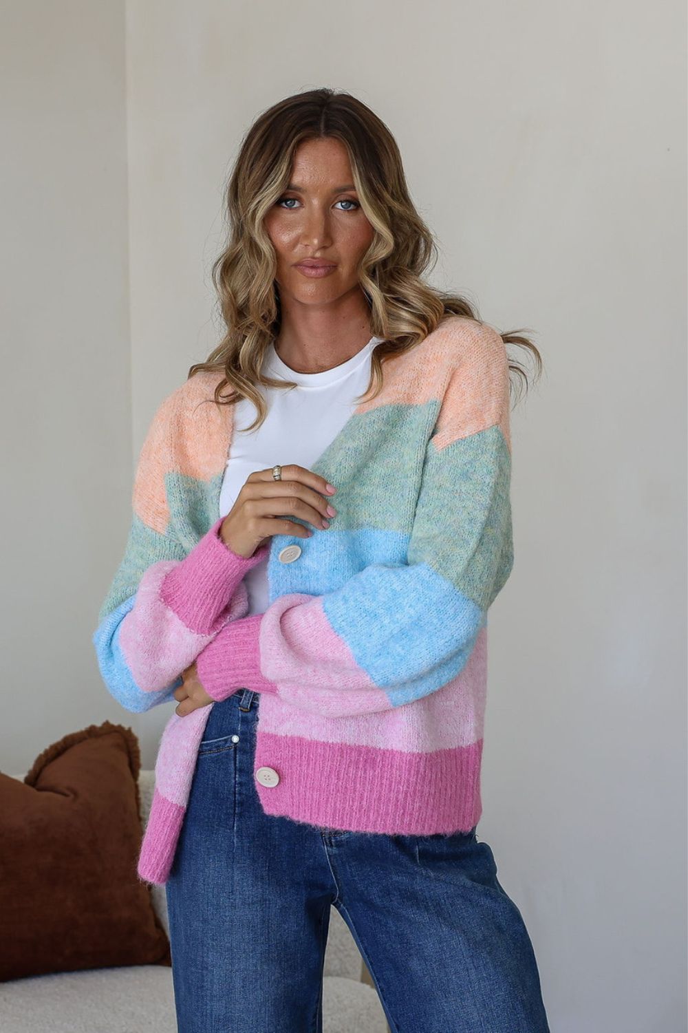 Fashion Curated - Cali Stripe Cardi | Sorbet Stripe - Cardigan - Silvermaple Boutique