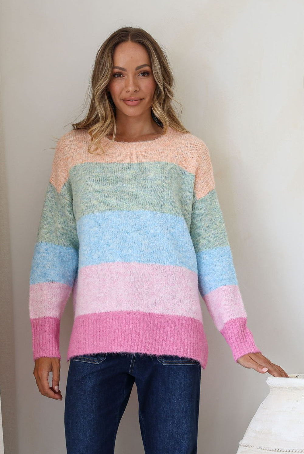 Fashion Curated - Cali Stripe Knit | Sorbet Stripe - Knitwear - Silvermaple Boutique