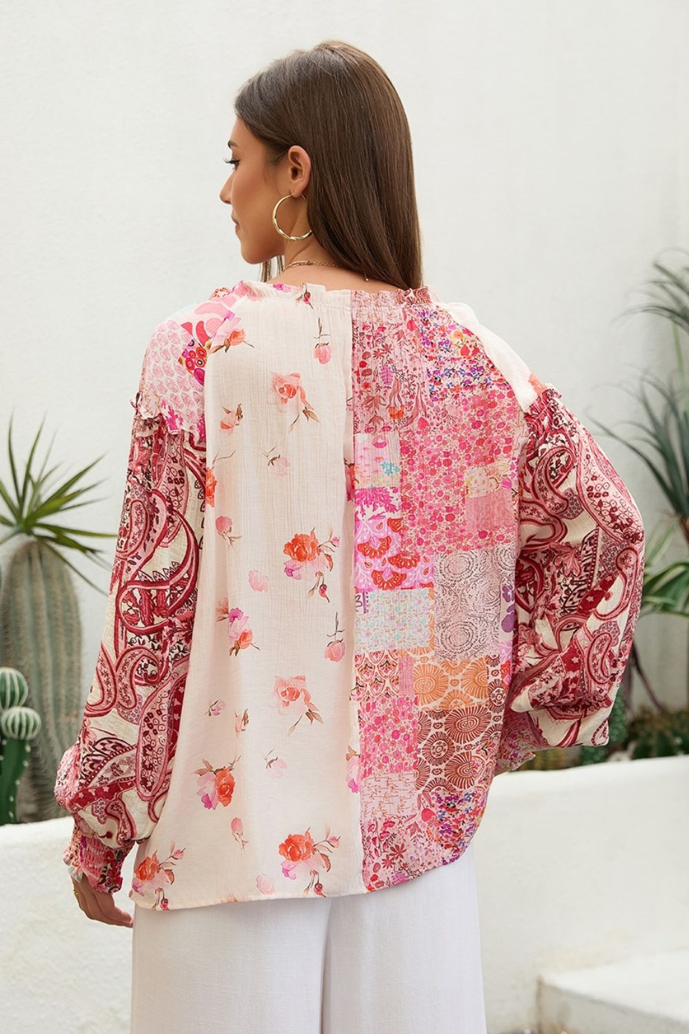 Fashion Curated - Patchwork Paisley Shirt | Pink - Shirt - Silvermaple Boutique