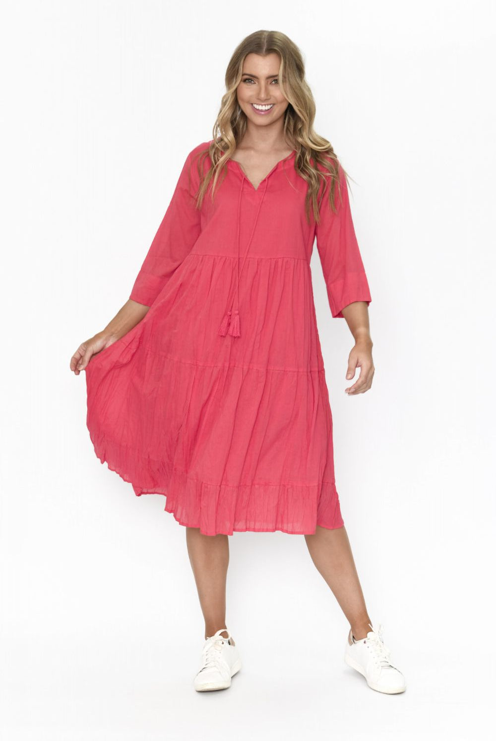 Fashion Express - Amber Dress | Cherry - Dress - Silvermaple Boutique
